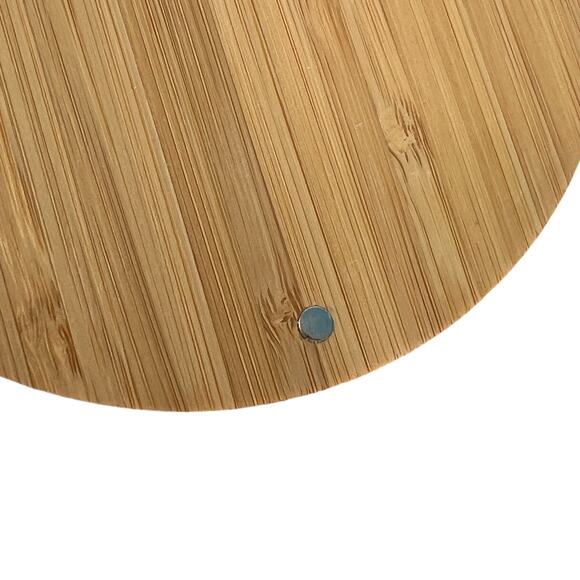 Totally Bamboo Salt & Pepper Double Bowl Storage Box Keeper Magnetic Swivel Top - Picture 10 of 16